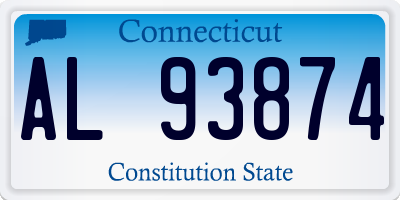 CT license plate AL93874