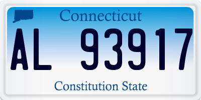 CT license plate AL93917