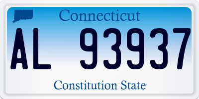 CT license plate AL93937