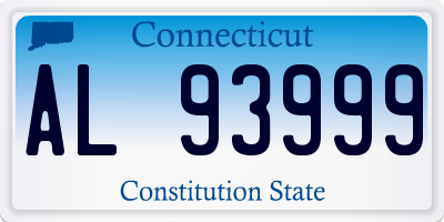 CT license plate AL93999