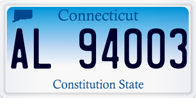 CT license plate AL94003