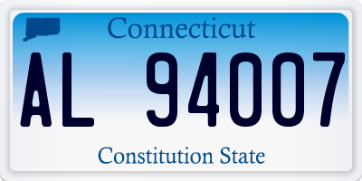 CT license plate AL94007