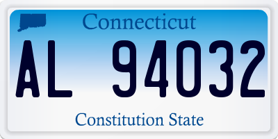 CT license plate AL94032
