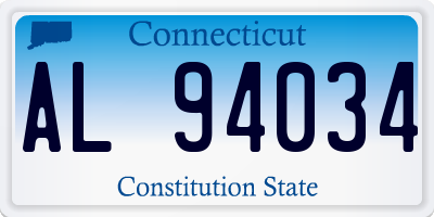CT license plate AL94034