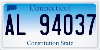 CT license plate AL94037