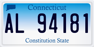 CT license plate AL94181