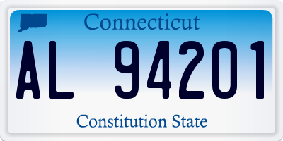 CT license plate AL94201