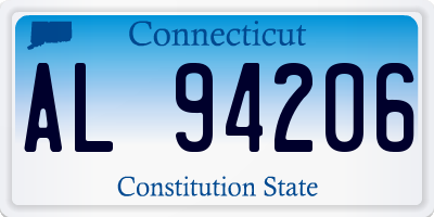 CT license plate AL94206