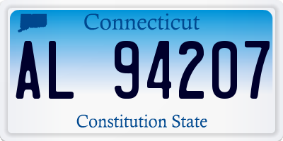 CT license plate AL94207