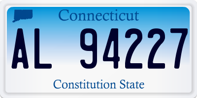 CT license plate AL94227