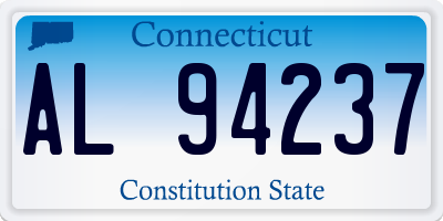CT license plate AL94237