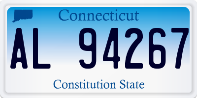 CT license plate AL94267