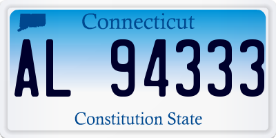 CT license plate AL94333