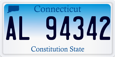 CT license plate AL94342