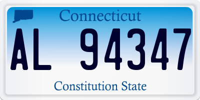 CT license plate AL94347