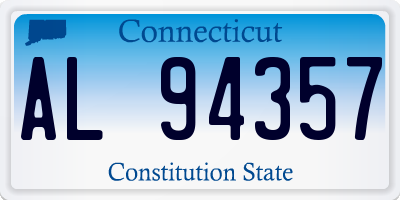 CT license plate AL94357