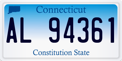 CT license plate AL94361