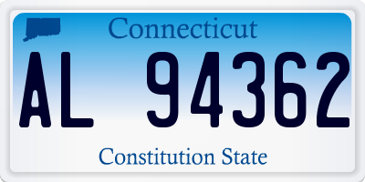 CT license plate AL94362
