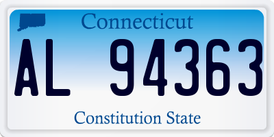 CT license plate AL94363