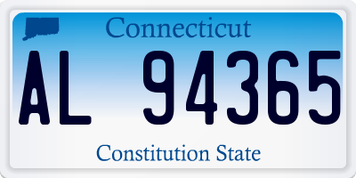CT license plate AL94365