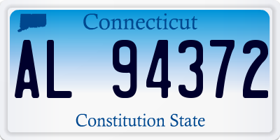 CT license plate AL94372