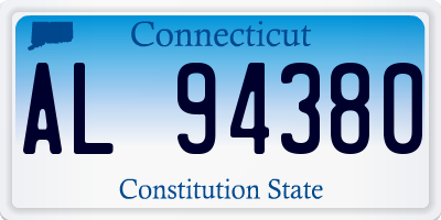 CT license plate AL94380