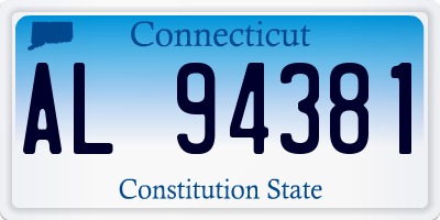 CT license plate AL94381