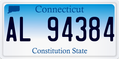CT license plate AL94384