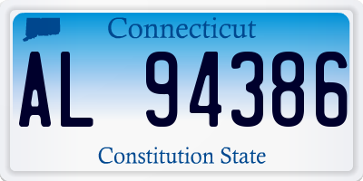 CT license plate AL94386