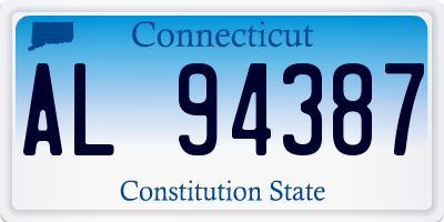 CT license plate AL94387