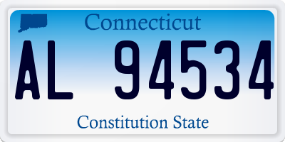 CT license plate AL94534