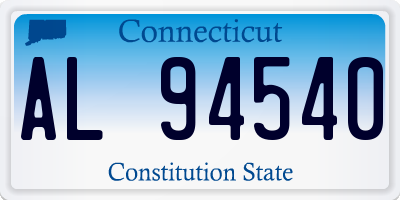 CT license plate AL94540
