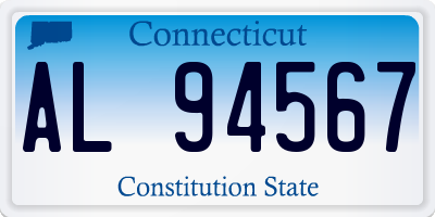 CT license plate AL94567