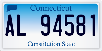 CT license plate AL94581