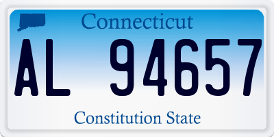 CT license plate AL94657