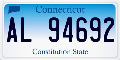 CT license plate AL94692