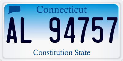 CT license plate AL94757
