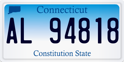 CT license plate AL94818