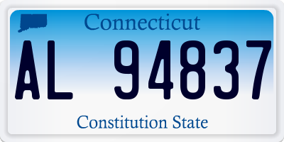 CT license plate AL94837