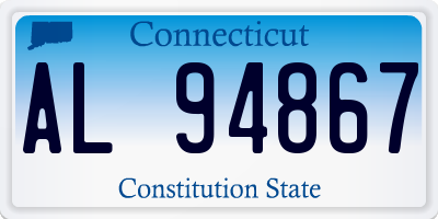 CT license plate AL94867
