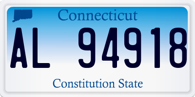 CT license plate AL94918