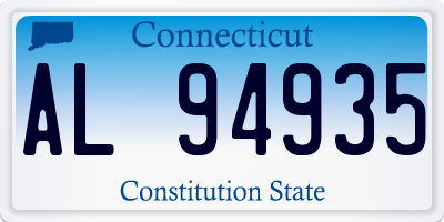 CT license plate AL94935