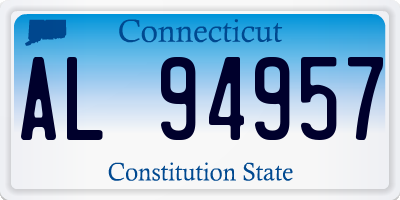 CT license plate AL94957
