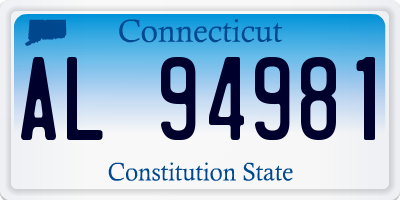 CT license plate AL94981