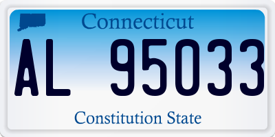 CT license plate AL95033