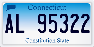 CT license plate AL95322