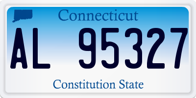 CT license plate AL95327