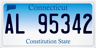 CT license plate AL95342