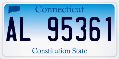 CT license plate AL95361