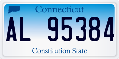 CT license plate AL95384